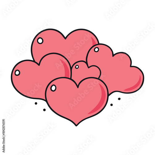 Soft clouds shaped like hearts drift across a dreamy sky, blending romance and whimsy. Light, airy forms float gently, spreading warmth, love, and calm in pastel hues at sunrise up
