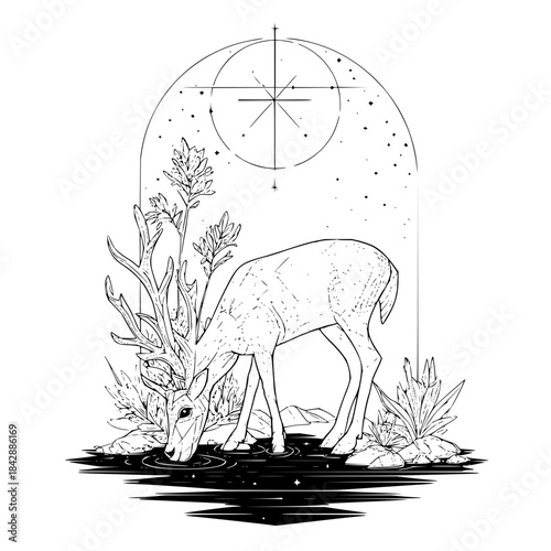 Three running wild boars illustration black and white vector drawing for hunting and wildlife enthusiasts design