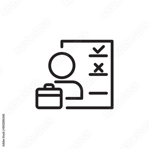 Employee survey icon symbolizing feedback collection, internal assessment, and staff opinion gathering, represents HR engagement, organizational development, morale evaluation, and strategic planning.