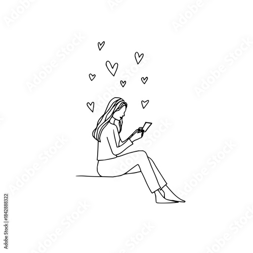 Couple in love holding hands with document contract agreement vector illustration marriage proposal design