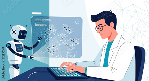 Human-Robot collaboration for complex data analysis and innovative research developments in modern