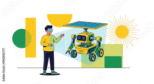 A futuristic exploration: Human interaction with a solar powered robot in virtual reality
