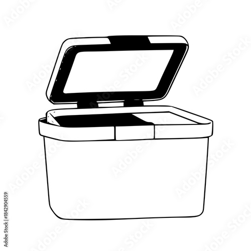 Collapsible Storage Box Vector – Minimal Flat Illustration Featuring Color-Coded Magnetic Lids – Modern Organization and Home Storage Concept for Smart, Space-Saving Interiors