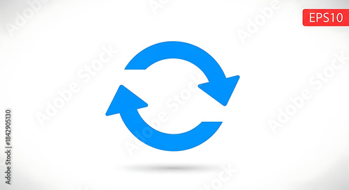 Blue circular arrow icon symbol for refresh, recycle, or update, modern simple vector illustration for business, technology, and web design concepts Free Download Blue circular arrow icon symbol for refresh, recycle, or update, modern simple vector illustration for business, technology, and web design concepts - GFXLoad