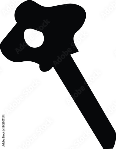 Key Silhouette vector. Black Key vector
