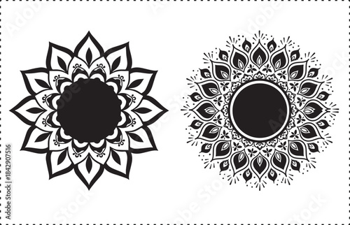 Ultimate Black and White Vector Collection: Ornate, Tribal, Celestial, and Kawaii Designs