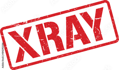 Distressed Red XRay Stamp Diagnostic Imaging, Medical Examination, and Health Technology