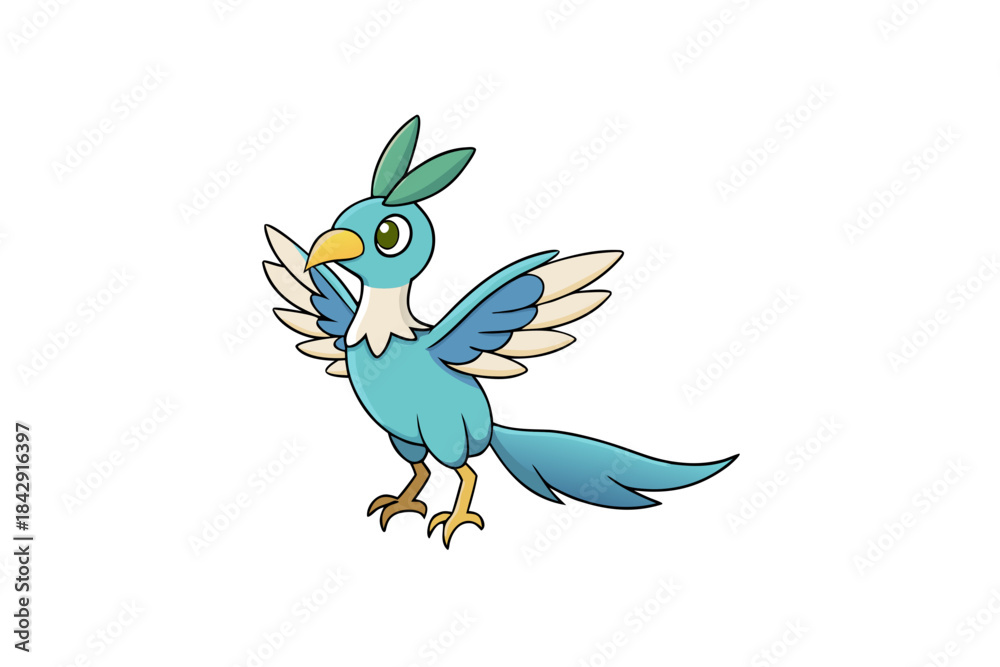 Obraz premium Lunara bird victor art white background 