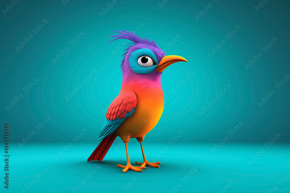 Naklejka premium bird on a branch