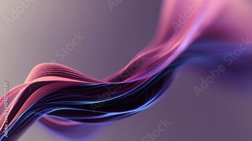 A beautiful abstract image showcasing flowing waves in shades of pink and blue, creating an elegant and artistic background.