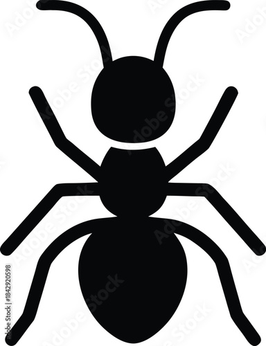 Ant Silhouette Vector Transparent Background