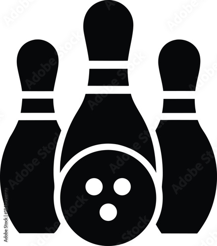 Bowling Pin Silhouette Vector Transparent Background
