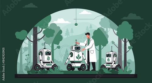 Futuristic ecological robotics: A scientist collaborates with nature-friendly machines for a