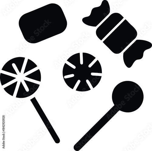 Candy Silhouette Vector Transparent Background