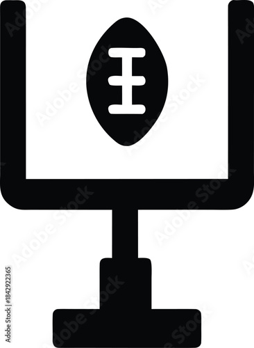 football goal silhouette vector transparent background