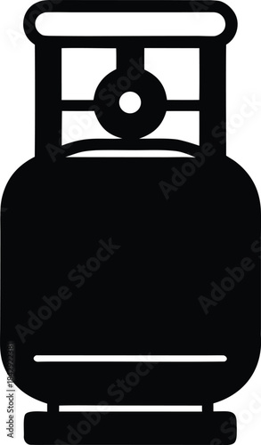 gas cylinder silhouette vector transparent background
