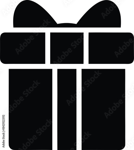 gift box silhouette vector transparent background