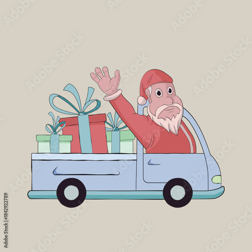 christmas delivery van