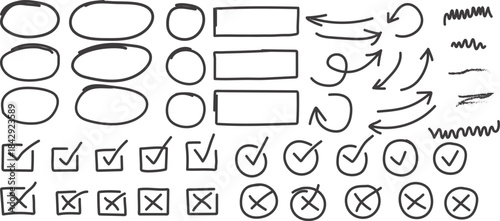 Hand drawn doodle design on white background