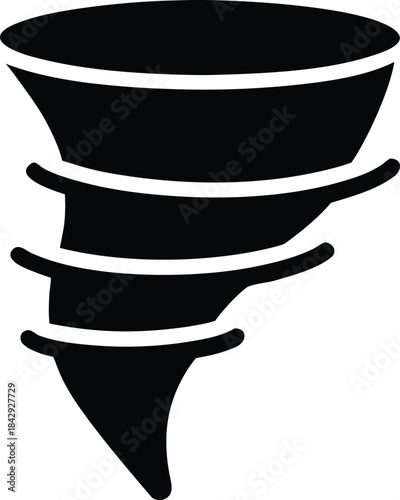 Tornado Silhouette Vector Transparent Background