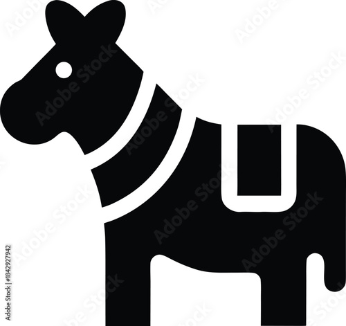 Zebra Silhouette Vector Transparent Background