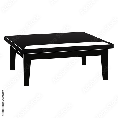 Coffee Table Vector Illustration – White Background