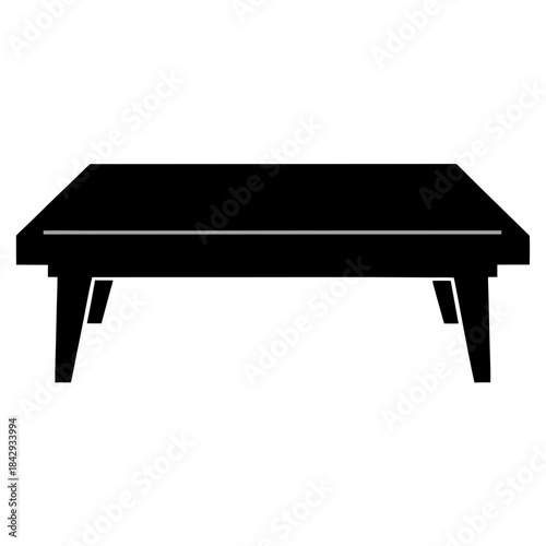 Coffee Table Vector Illustration – White Background
