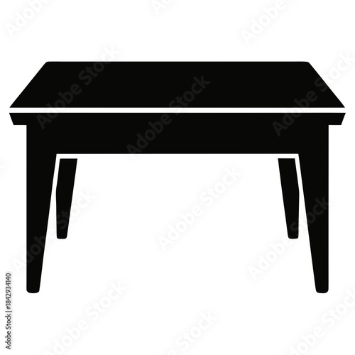 Coffee Table Vector Illustration – White Background