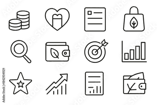 Expenses icons organized essential money simple vector monthly magnifier mindful icon decision