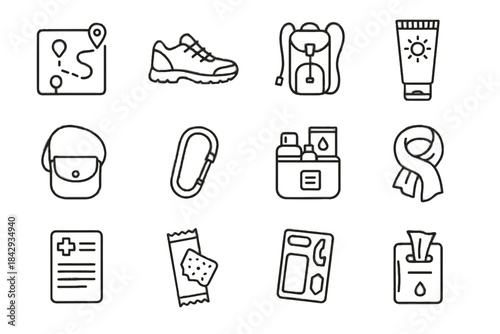 Travel face hand protective safety pack vector clip icon essentials multitool crossbody