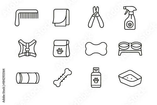 Mini silicone harness vector tunnel space small pet icon towel spray litter