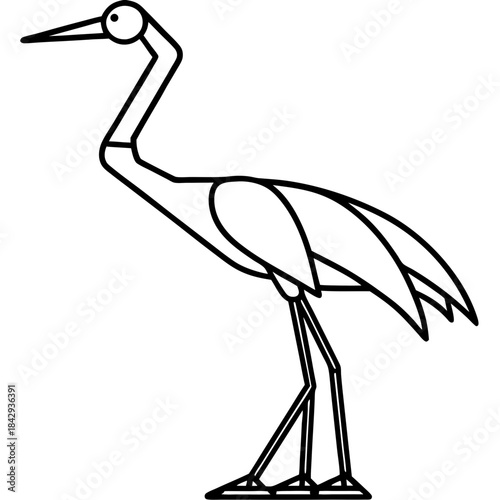 Crane Silhouette Vector