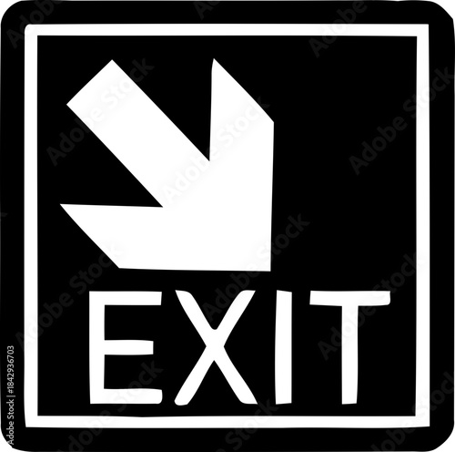 Emergency Exit Icon. exit door sign. Escape and evacuation symbol. Various exit sign isolated white background.Evacuation and relocation of people to safety, Vector illustration !