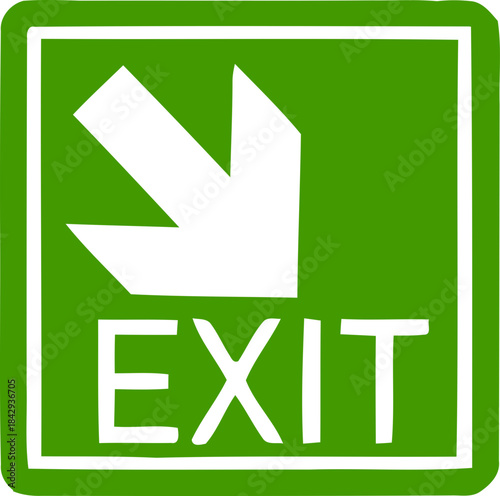 Emergency Exit Icon. exit door sign. Escape and evacuation symbol. Various exit sign isolated white background.Evacuation and relocation of people to safety, Vector illustration !