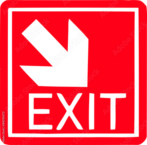 Emergency Exit Icon. exit door sign. Escape and evacuation symbol. Various exit sign isolated white background.Evacuation and relocation of people to safety, Vector illustration !