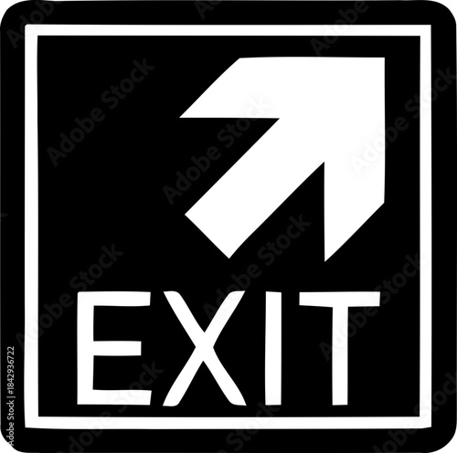 Emergency Exit Icon. exit door sign. Escape and evacuation symbol. Various exit sign isolated white background.Evacuation and relocation of people to safety, Vector illustration !