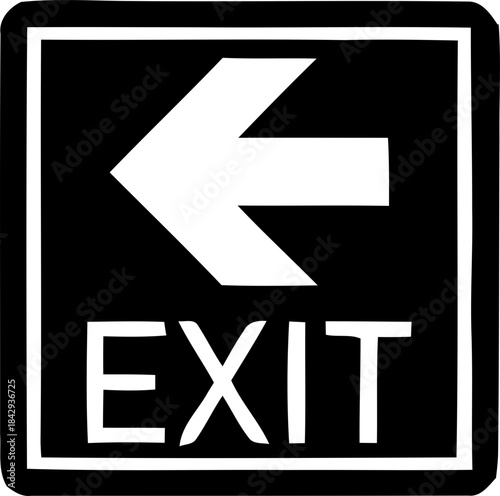 Emergency Exit Icon. exit door sign. Escape and evacuation symbol. Various exit sign isolated white background.Evacuation and relocation of people to safety, Vector illustration !