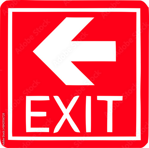 Emergency Exit Icon. exit door sign. Escape and evacuation symbol. Various exit sign isolated white background.Evacuation and relocation of people to safety, Vector illustration !