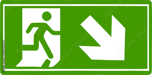 Emergency Exit Icon. exit door sign. Escape and evacuation symbol. Various exit sign isolated white background.Evacuation and relocation of people to safety, Vector illustration !