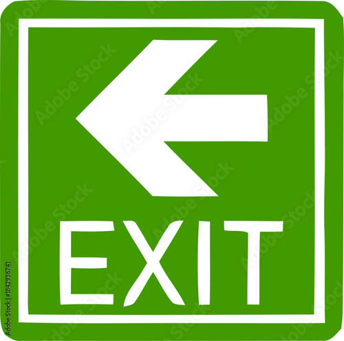Emergency Exit Icon. exit door sign. Escape and evacuation symbol. Various exit sign isolated white background.Evacuation and relocation of people to safety, Vector illustration !