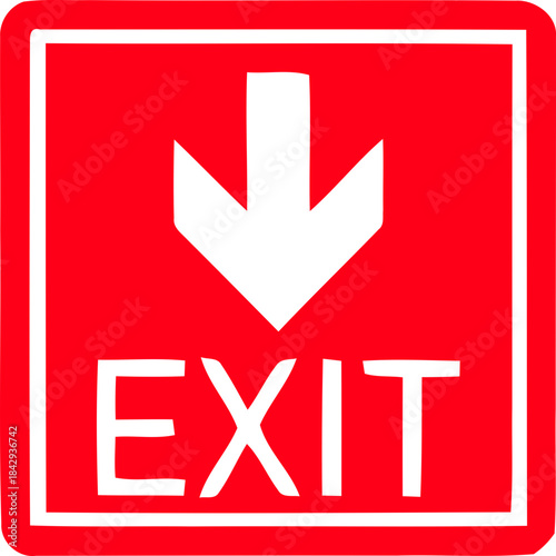 Emergency Exit Icon. exit door sign. Escape and evacuation symbol. Various exit sign isolated white background.Evacuation and relocation of people to safety, Vector illustration !
