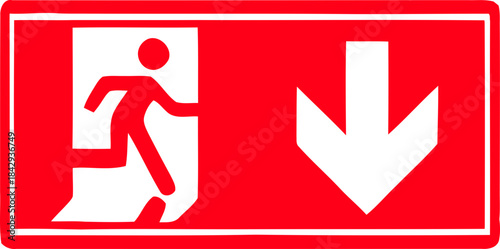 Emergency Exit Icon. exit door sign. Escape and evacuation symbol. Various exit sign isolated white background.Evacuation and relocation of people to safety, Vector illustration !