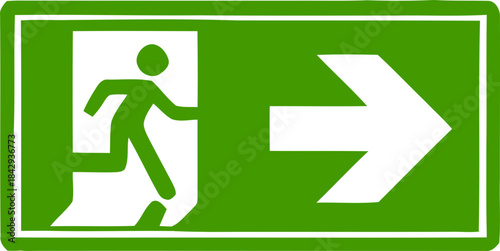 Emergency Exit Icon. exit door sign. Escape and evacuation symbol. Various exit sign isolated white background.Evacuation and relocation of people to safety, Vector illustration !