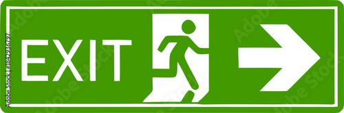 Emergency Exit Icon. exit door sign. Escape and evacuation symbol. Various exit sign isolated white background.Evacuation and relocation of people to safety, Vector illustration !