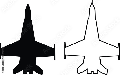 Black airplane icon set in flat and line style, aviation silhouette collection featuring jet, aircraft and flight symbol group, minimal monochrome transport vector illustration pack with synonym eleme