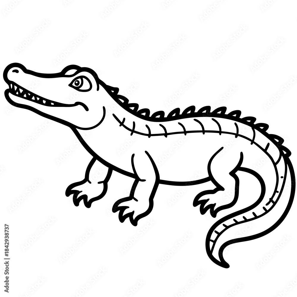 Naklejka premium Crocodile Silhouette Vector
