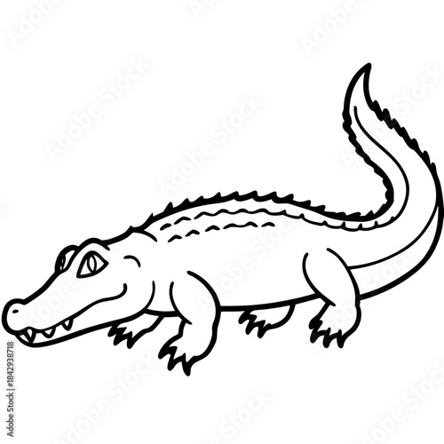 Crocodile Silhouette Vector