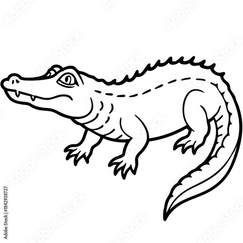 Crocodile Silhouette Vector