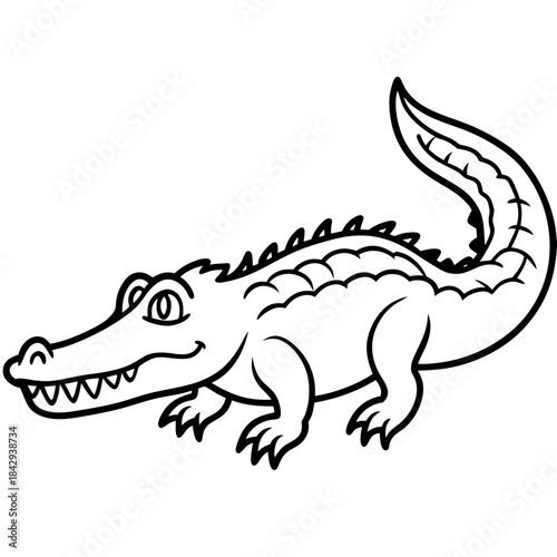 Crocodile Silhouette Vector