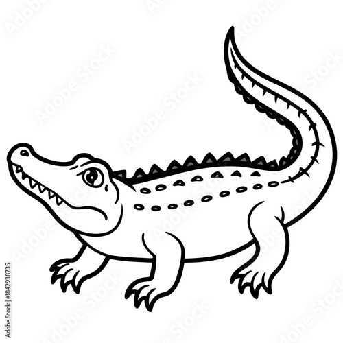 Crocodile Silhouette Vector